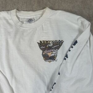 Vintage Army Football T-Shirt Large White Long Sleeve Navy Game Rivalry 2004